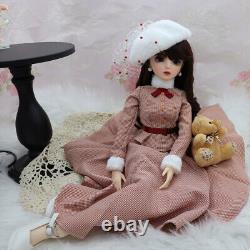 Full Set BJD Doll 1/3 Girl Gift Elegant Female Eyes Wig Clothes Shoes Makeup Toy