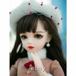 Full Set BJD Doll 1/3 Girl Gift Female Body Eyes Wigs Clothes Shoes Makeup Toys