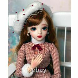 Full Set BJD Doll 1/3 Girl Gift Female Body Eyes Wigs Clothes Shoes Makeup Toys