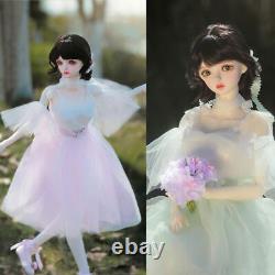 Full Set BJD Doll 1/4 Ball Jointed 18 Girl Dolls Free Face Makeup Outfits Toys
