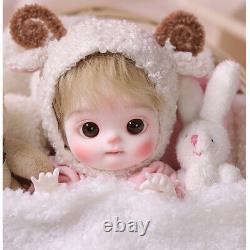 Full Set BJD Doll 1/8 Eyes Face Makeup Resin Figures Toys Clothes Cute Girl 6 in