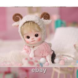 Full Set BJD Doll 1/8 Eyes Face Makeup Resin Figures Toys Clothes Cute Girl 6 in