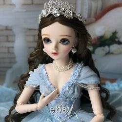 Full Set BJD Doll 60cm 1/3 Mini Girl Doll with Clothes Changeable Eyes Wig Toys