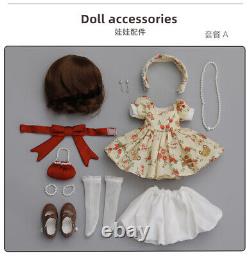 Full Set/Bare BJD Doll 1/6 Baby Girl Resin Ball Jointed Eye Face Makeup Toy Gift