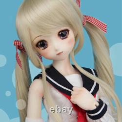 Full Set Cartoon Girl 1/4 BJD Doll SD Toy Jointed Body Face Makeup Free Eyes Wig
