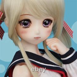 Full Set Cartoon Girl 1/4 BJD Doll SD Toy Jointed Body Face Makeup Free Eyes Wig