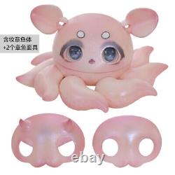 Full Set Cute 1/8 BJD Doll Pink Octopus Resin Dolls Mask Makeup Ob11 Figures Toy