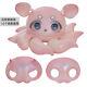 Full Set Cute 1/8 Bjd Doll Pink Octopus Resin Dolls Mask Makeup Ob11 Figures Toy