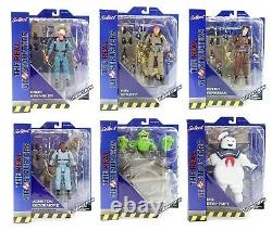 Full Set Diamond Select Real Ghostbusters 7 Action Figure Toy Diorama Egon RARE