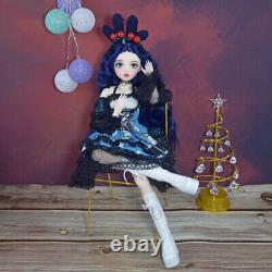 Full Set Handmade 1/3 BJD Doll Toy with Dress Shoes Headwear Upgrade Face Makeup