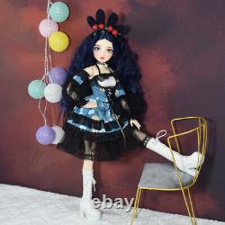 Full Set Kids Toy Handmade 1/3 BJD Doll with Dress Shoes Headwear Upgrade Makeup