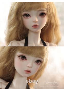 Full Set Princess Girl BJD Female Doll 1/4 Resin Eyes Wig Dress Face Up Kids Toy