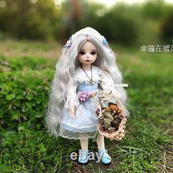 Full Set Toys 1/6 BJD Doll Ball Jointed Girl Eyes Face Makeup Hair Clothes Shoes