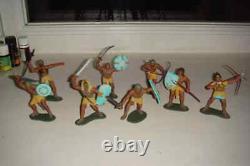 Full Set of 8 Vintage Soviet USSR Toy Soldiers Egyptians Hand Painted