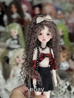 Full set 1/6 BJD Doll MJD Shose+Hair+Clothes with Face Makeup+Eyes Pretty Girl Toy