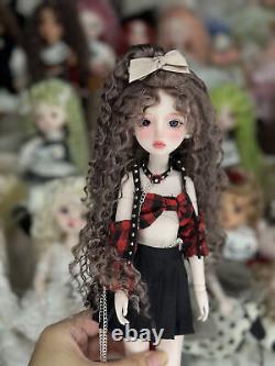 Full set 1/6 BJD Doll MJD Shose+Hair+Clothes with Face Makeup+Eyes Pretty Girl Toy