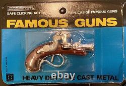 Full set of four vintage and very rare diecast miniature toy guns