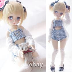 Gift 1/4 BJD SD Dolls Cute Girl Ball Joint Cartoon Eyes Face Makeup FULL SET Toy