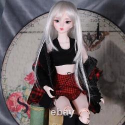 Girl 1/3 BJD Doll Ball Jointed Doll 62cm Female Body Girls Full Set Outfits Toys