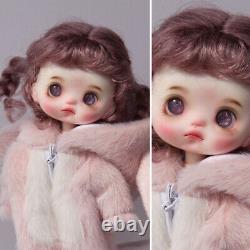 Handmade 1/12 BJD Doll Girl Resin Head with Clothes Eyes Wigs Shoes Full Set Toy