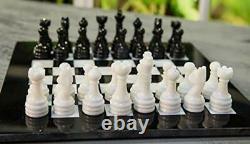 Handmade Black and White Full Marble Chess Board Game Set Staunton Marble