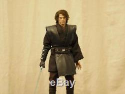 Hot Toys 1/6 Star Wars EP3 Head Figure Anakin Skywalker Flocked Custom Full Set