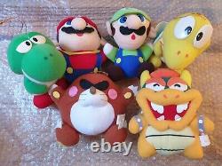 Japan Banpresto SUPER MARIO WORLD Full Set of 11 Plush Toys 1991/1992 Nintendo