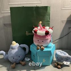 Jellycat Harrods Cheryl Cake Seb Teacup & Vicky Teapot Full Set Limited Edition