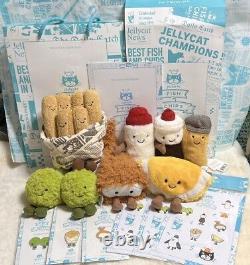 Jellycat World Exclusive Fish & chips London Selfridges full set