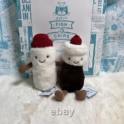 Jellycat World Exclusive Fish & chips London Selfridges full set