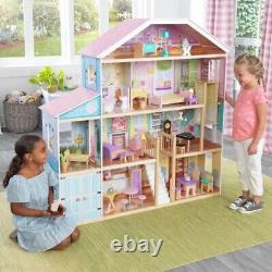 KIDKRAFT Grand View Mansion DOLLHOUSE Barbie toy 4 Storey Full Play set RRP £239