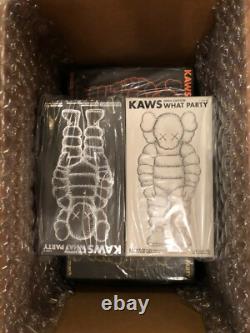 Kaws What Party figure FULL SET 5 White Black Yellow Orange Pink KawsOne toy art