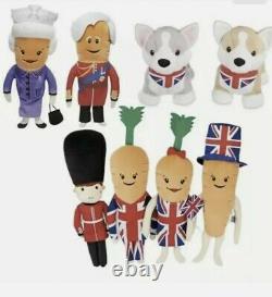 Kevin The Carrot Soft Plush Toys Queen's 70th Full Set 8 Jubilee LimitedEdition
