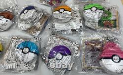 McDonalds Happy Meal Toys FULL SET x 12 Pokemon 2019 Pokeball Belt Disc Shooters