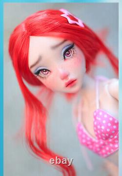Mermaid 1/4 BJD Doll Girl Resin Ball Jointed Body Eyes Faceup Wig Full Set Toy