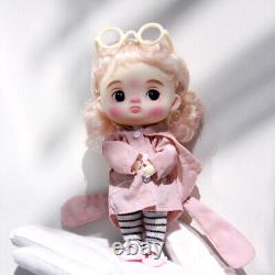 Mini BJD Doll Full Set Cute Girl Doll and Wig Clothes Shoes Full Set Kids Toy