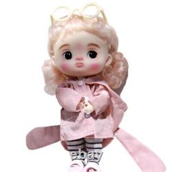 Mini BJD Doll Full Set Cute Girl Doll and Wig Clothes Shoes Full Set Kids Toy