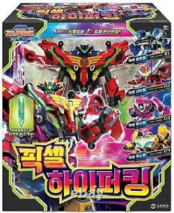 Miniforce Pixelpower Pixel HYPER KING 4 in 1 Transformer Robot Full Set Toy 2024