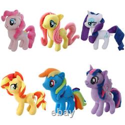 My Little Pony Plush Toys Anime Soft Stuffed Dolls Pinkie Pie Rainbow Dash Gifts