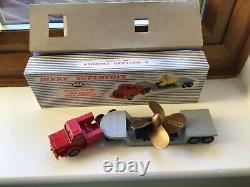 Near Mint Dinky Toys 986 Mighty Antar + Propeller Full Set Vintage Antique Lot