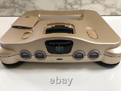 Nintendo 64 Gold Consoles Controller Full Set NUS-001 Japan N64 Toys R Us