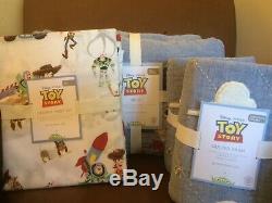 POTTERY BARN KIDS Disney Pixar TOY STORY FQ Quilt Shams FULL Sheets 7 pc Set NEW