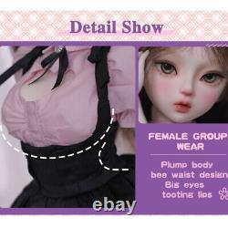 Pretty Girl 1/4 Resin BJD SD Ball Joint Dolls Joan Eyes Face Makeup Full Set Toy