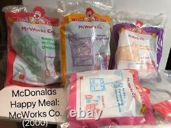 RARE Collectible McDonald's Happy Meal Toys 2000 McWorks Co. Full Set