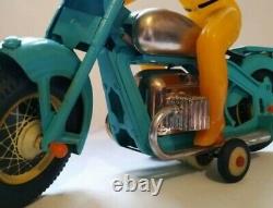 RARE TOY 1960's SOVIET USSR Tin MOTORCYCLE Biker COPY JAPAN VGC FULL SET! BOX