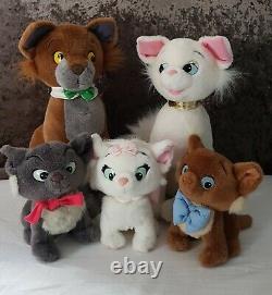 Rare Full Set Of Disney Aristocats Soft Plush Toys. Duchess, O'malley & Kittens