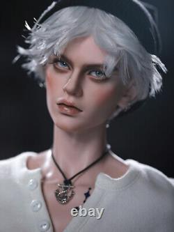 Resin 1/3 BJD Doll Handsome Uncle Man Figures Ball Jointed Face Makeup Wig Toys