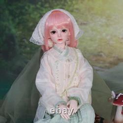 Resin Body Full Set 1/4 BJD Doll Face Makeup Pretty Girl Toy Traditional Outfits