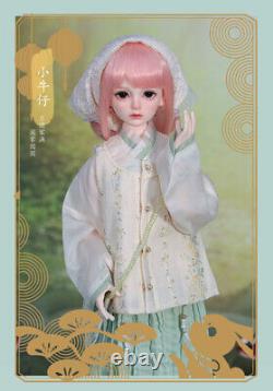 Resin Body Full Set 1/4 BJD Doll Face Makeup Pretty Girl Toy Traditional Outfits