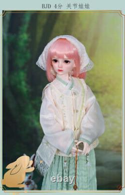 Resin Body Full Set 1/4 BJD Doll Face Makeup Pretty Girl Toy Traditional Outfits